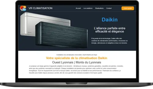 création d'un site web pour un artisan spécialisé dans la climatisation