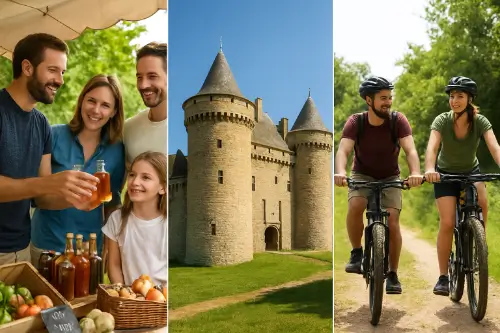 Activités à découvrir autour du gîte — illustration pour un site internet professionnel.