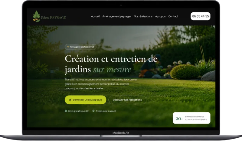 création site internet paysagiste