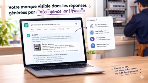 Visibilité d'une marque dans les réponses générées par l'intelligence artificielle